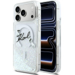 Karl Lagerfeld Case Liquid Glitter Karl Script Logo Magsafe For Iphone 17 Pro Max Transparent - (KLHMP17X6LKSCAMT)