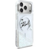 Karl Lagerfeld Case Liquid Glitter Karl Script Logo Magsafe For Iphone 17 Pro Max Transparent - (KLHMP17X6LKSCAMT)