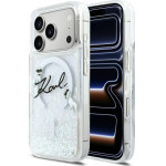 Karl Lagerfeld Case Liquid Glitter Karl Script Logo Magsafe For Iphone 17 Pro Transparent - (KLHMP17L6LKSCAMT)