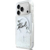 Karl Lagerfeld Case Liquid Glitter Karl Script Logo Magsafe For Iphone 17 Pro Transparent - (KLHMP17L6LKSCAMT)