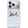 Karl Lagerfeld Case Liquid Glitter Karl Script Logo Magsafe For Iphone 17 Pro Transparent - (KLHMP17L6LKSCAMT)