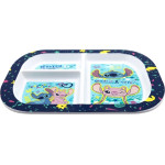 Disney Stitch - Microwave-Safe children's Plate With Compartments From The Stitch & Angel Collection (19.5 x 22 cm) - (60562)