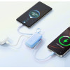 Joyroom JR-PR2L 10000mAh 35W Power Bank With Built-In Retractable USB-C Cable And Lightning Lanyard Cable - Blue - (JR-PR2L blue)