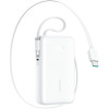 Joyroom JR-PR2L 10000mAh 35W Power Bank With Built-In Retractable USB-C Cable And Lightning Lanyard Cable - White - (JR-PR2L white)