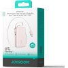 Joyroom JR-PR2L 10000mAh 35W Power Bank With Built-In Retractable USB-C Cable And USB-C Lanyard Cable - Pink - (JR-PR2 pink)