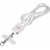 Activejet Lanyard With 3-in-1 Charging cable, white. Ends With Various connectors: USB-C, Lightning adapter, USB-A - (Activejet Smycz Do Ladowania 3w)