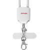Activejet Lanyard With 3-in-1 Charging cable, white. Ends With Various connectors: USB-C, Lightning adapter, USB-A - (Activejet Smycz Do Ladowania 3w)