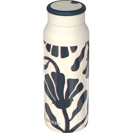 Quokka Echo - 690 Ml Stainless Steel Bottle With Silicone Handle (Abstract Leaves) - (40391)