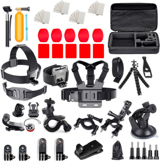 Hurtel Set Of Universal Accessories 63 In 1 For GoPro, DJI, Insta360, SJCam, Eken Sports Cameras (Gopro 63 In 1 set) 5907769372223 - (Gopro 58 In 1 set)