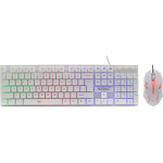 Alcatroz Rgb Waterproof Gaming Keyboard And Mouse X-Craft XC1000 White - (XC1000-W)