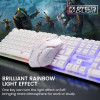 Alcatroz Rgb Waterproof Gaming Keyboard And Mouse X-Craft XC1000 White - (XC1000-W)