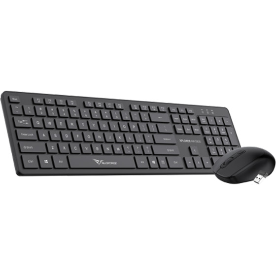 Alcatroz Silent Wireless 2.4G Keyboard & Mouse 1600DPi Black - (X-AIR3300-B)