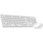 Alcatroz Silent Wireless 2.4G Keyboard & Mouse 1600DPi White - (X-AIR3300-W)