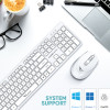 Alcatroz Silent Wireless 2.4G Keyboard & Mouse 1600DPi White - (X-AIR3300-W)