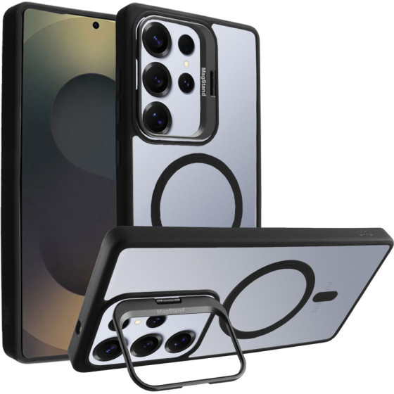 Idol 1991 ���� Samsung S25 Ultra 5G S938 6.9'' Magstand Clear Tpu Magsafe Camera Guard BLACK