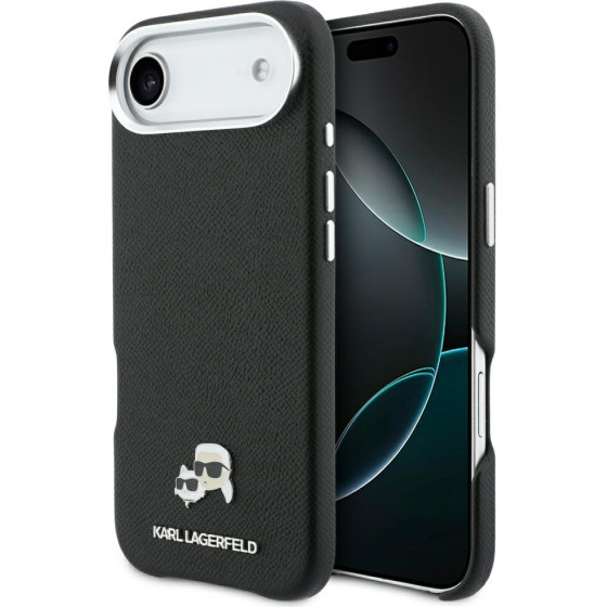 Karl Lagerfeld Case Karl & Choupette Head Pins Saffiano Magsafe For Iphone Air Black - (KLHMP17M6PFKCLK)