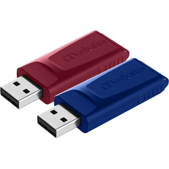 Verbatim Pendrive Slider 32GB 2sZt red/Navy Blue - (49327)