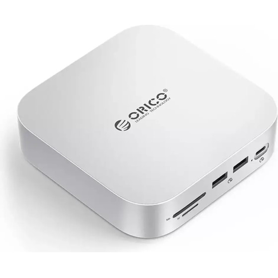 Orico Minilink 9-in-1 Docking Station With Hard Drive Bay - Silver -M48PR-SV-Bp - (ORICO-M48PR-SV-BP)