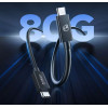Orico USB4 Thunderbolt5 Cable 80GBps 240W USB-C To USB-C 1.5m - Black -TBZ5-15-BK-Bp - (ORICO-TBZ5-15-BK-BP)
