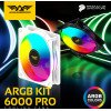 Armaggeddon Durable Silent Fan Argb Kit 6000 Pro ( PACK) White - (KIT6000W)