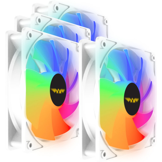Armaggeddon Durable Silent Fan Argb Kit 6000 Pro ( PACK) White - (KIT6000W)