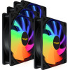 Armaggeddon Durable Silent Fan Argb Kit 6000 Pro (4 PACK) Black - (KIT6000B)