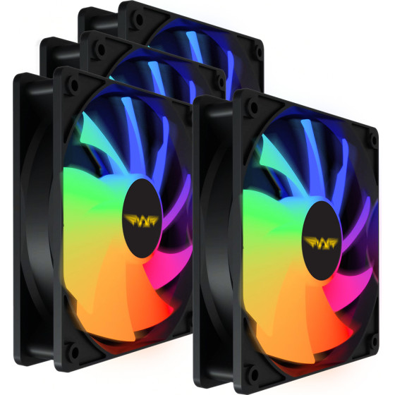 Armaggeddon Durable Silent Fan Argb Kit 6000 Pro (4 PACK) Black - (KIT6000B)
