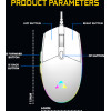 Armaggeddon Gaming Mouse 12800CPi Raven Iii Sigma Stealth White - (RAVEN-III-SIGMA-W)