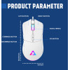 Armaggeddon Usb Wired Macroable Gaming Mouse Falcon V Stealth 12000CPi White - (FALCON-V-STEALTH-W)