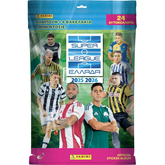 Panini Superleague 2026: Sticker Starter Pack (1 Album, 4 Packs, 1 Binder)