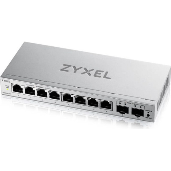 Zyxel GS1200-10v3 Managed L2 Gigabit Ethernet (10/100/1000) Desktop Grey - (GS1200-10V3-EU0101F)