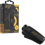 NSP Bluetooth BN222 ����� Retractable Clip On Headset V6.0 (2 ��������) Vibration + ANTI-Lost + Strap BLACK