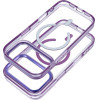 Case Frame Clear Hybrid Mag Cover Compatible With Magsafe For Iphone 17 Air Purple OEM