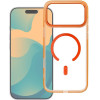 Case Frame Clear Hybrid Mag Cover Compatible With Magsafe For Iphone 17 Hermes Orange OEM