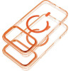 Case Frame Clear Hybrid Mag Cover Compatible With Magsafe For Iphone 17 Hermes Orange OEM