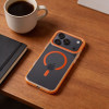 Case Frame Clear Hybrid Mag Cover Compatible With Magsafe For Iphone 17 Hermes Orange OEM