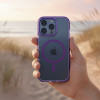 Case Frame Clear Hybrid Mag Cover Compatible With Magsafe For Iphone 17 Pro Max Purple OEM