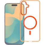Case Frame Clear Hybrid Mag Cover Compatible With Magsafe For Samsung A36 Hermes Orange OEM