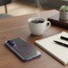 Case Frame Clear Hybrid Mag Cover Compatible With Magsafe For Samsung S26 Edge Purple OEM