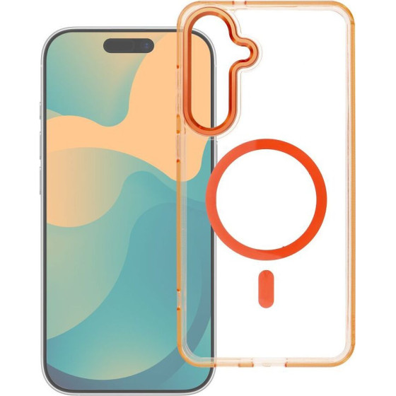Case Frame Clear Hybrid Mag Cover Compatible With Magsafe For Samsung S26 Pro Hermes Orange OEM