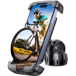 Lisen - Bike Phone Holder - Magnetic Grip, Anti-Shake, Shockproof, Rubber Pads, 360� Rotation, 4-7'' - Black - (YL0423080007)
