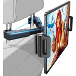 Lisen - Car Holder - For Phone, Tablet Up To 12.9'', Headrest Mount, Adjustable, Secure Fit - Black - (YL0221030002)