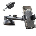 Lisen - Car Holder 2E781 (YL0424040008) - For Dashboard, Air Vent, Windshield, Universal, Adjustable, Telescopic Arm - Black - (2E781;YL0424040008)