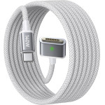 Lisen - Data Cable - Type-C To Magsafe 3, For MacBook, 140W, Super Fast Charging, Braided, 2m - Silver - (YL0123070001)