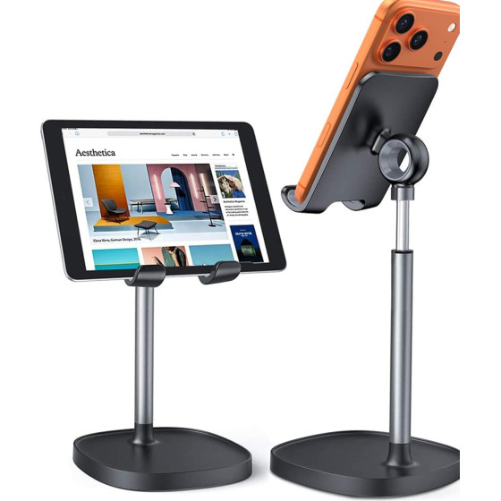 Lisen - Desk Holder Mechanical Series - For Phones, Adjustable Height, Stable - Black - (YL0421030004)