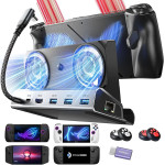 Lisen - Docking Station S1 - Hdmi 2.0 4K, 3x USB3.0, USB-C PD100W, Ethernet, 2x Cooling Fan, Oled - Black - (YL0423110005)