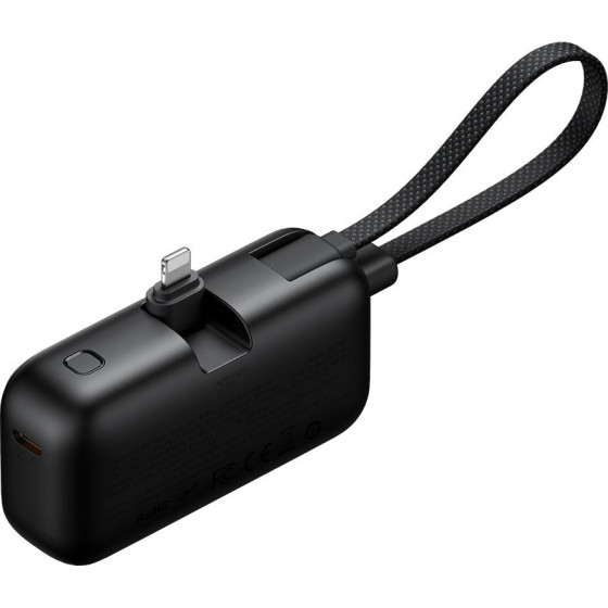 Mcdodo - Power Bank FreeKit Series (MC-7800) - with Built-in Cable & Connector Lightning, 5000mAh, 22.5W - Black