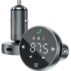 Proove - Car Charger with FM Modulator - with Touch Screen, USB, Type-C, U-Disk, TF, Bluetooth 5.0, 30W - Grey - (FMSS30110003)
