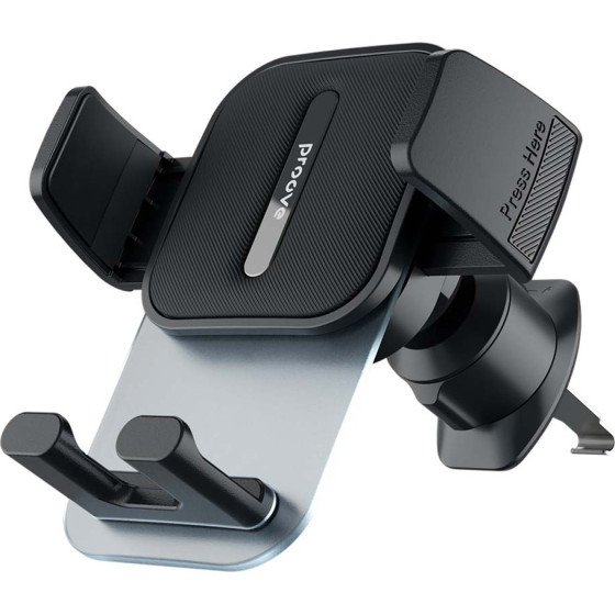 Proove - Car Holder Crystal Clamp - Air Vent, Mechanical Clamp, Secure Fastening, for 4.7''-6.9'' Phones - Black - (CHCC00000001)