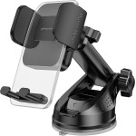 Proove - Car Holder Crystal Clamp Plus - Dashboard, Mechanical Clamp, Suction Cup, Stylish, Universal - Black - (CHCSP0000001)